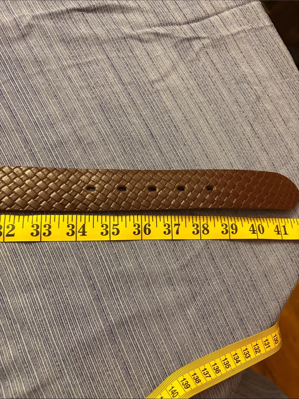 Brown Woven Leather Women’s Belt